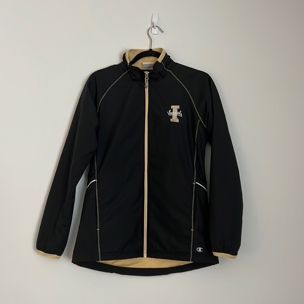 Champion University of Idaho Fleece Lined Black Jacket Size Small